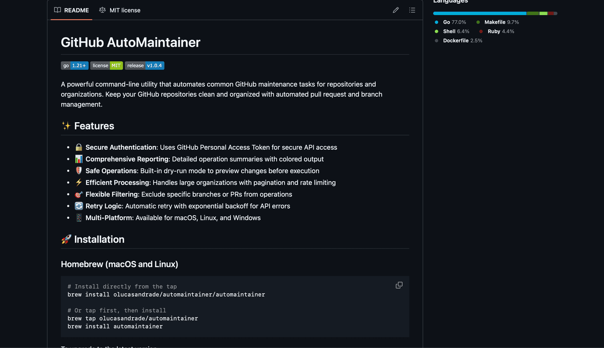 Homebrew AutoMaintainer