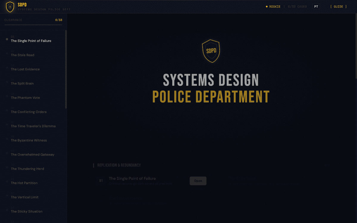 SDPD — Systems Design Police Department
