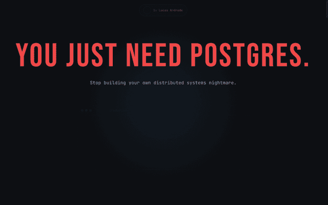 Você Só Precisa de Postgres